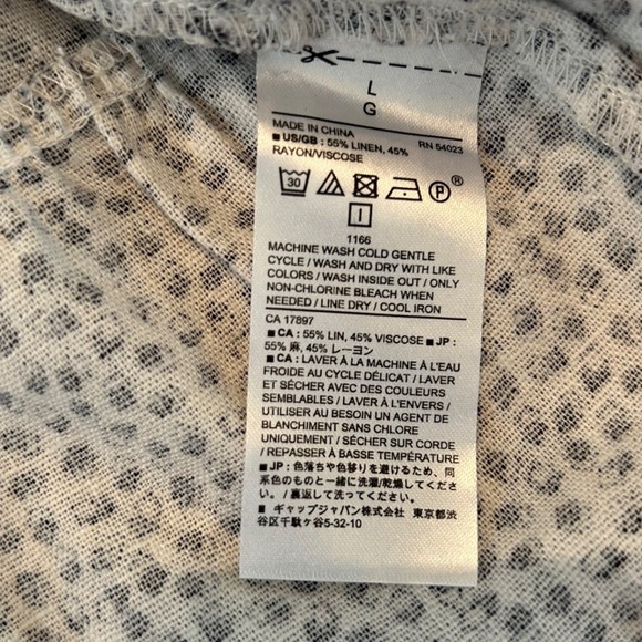 Banana Republic Womens Black White Geometric Linen Blend Shirt Dress Lg Y2K NWT - Picture 11 of 12